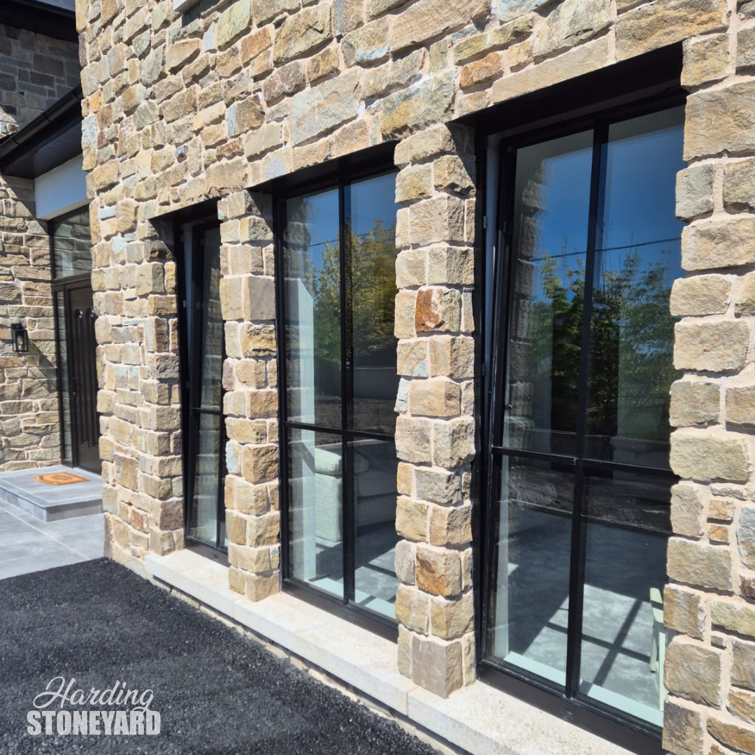 Cream Sandstone Cladding Full Length Window