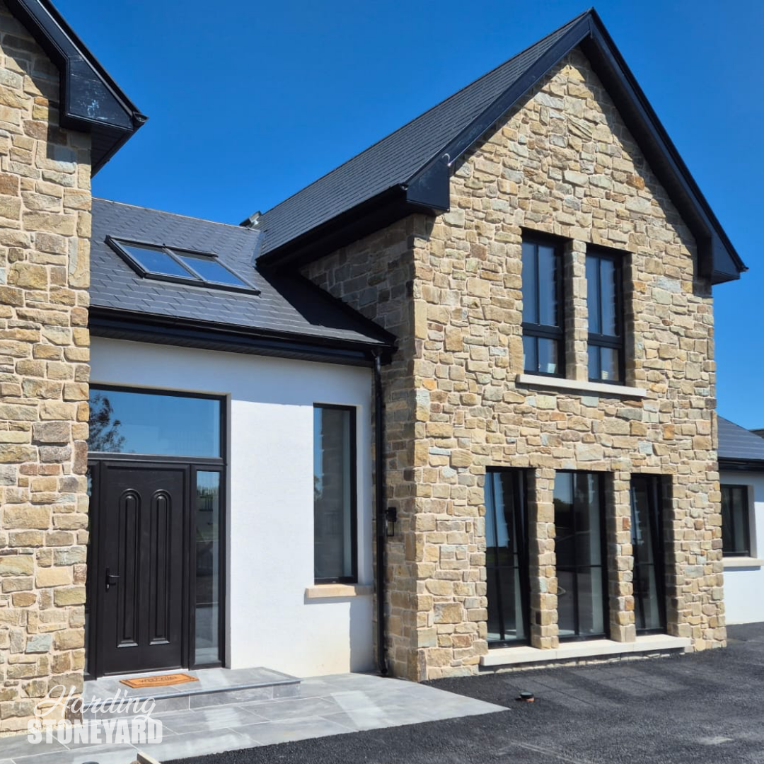 Cream Sandstone Cladding House Zoomed