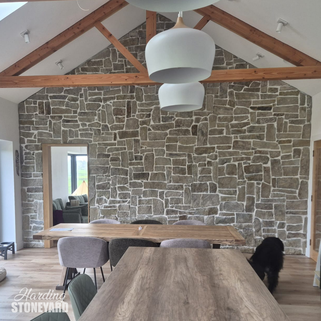 Cream Sandstone Cladding Internal Wall House