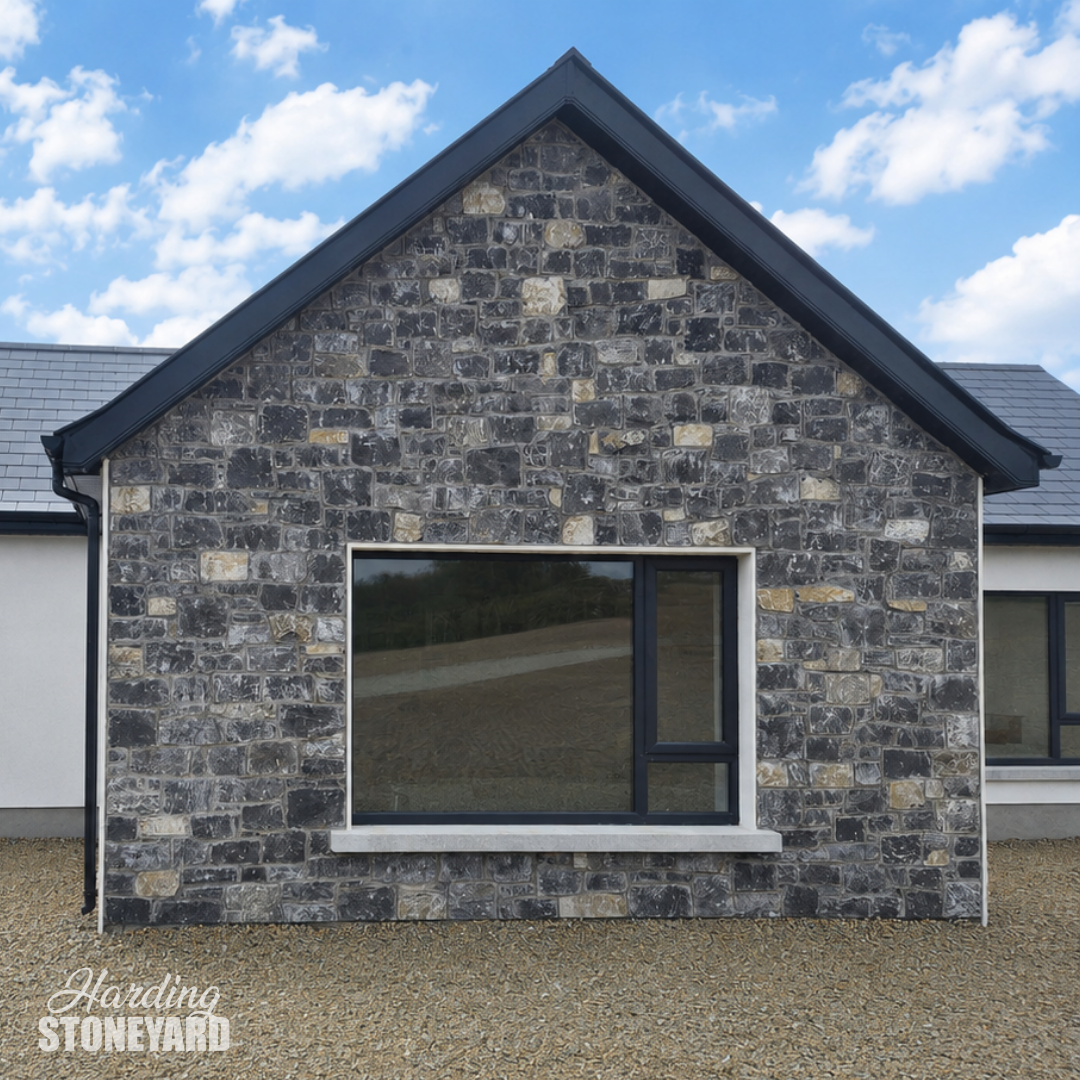 White Limestone Cladding House May 26