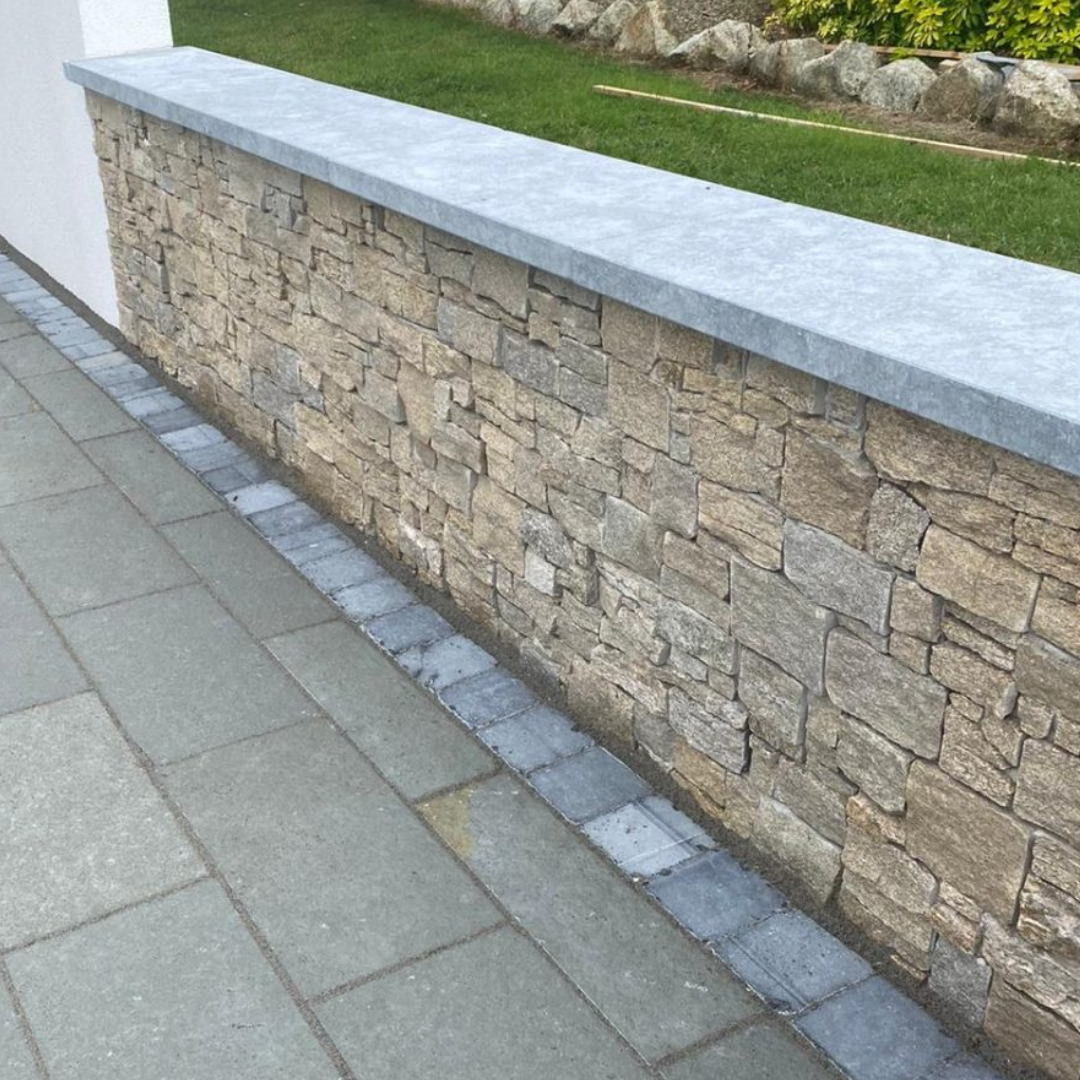 Yellow Granite Z-stone Cladding Patio Side Wall