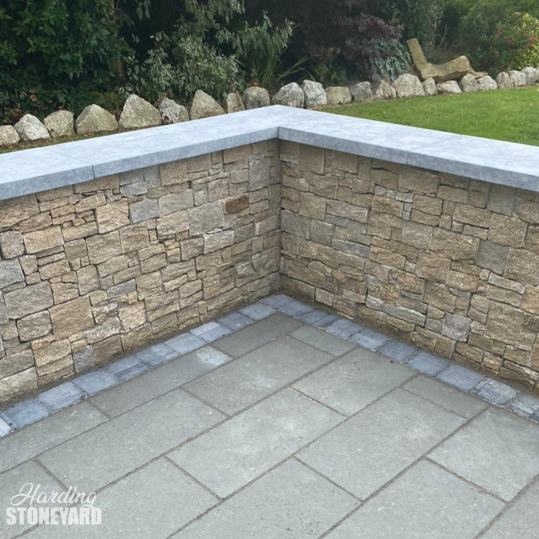 Yellow Granite Z-stone Cladding Patio Wall