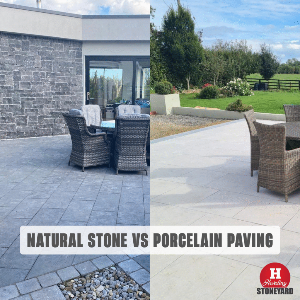 NATURAL STONE VS PORCELAIN PAVING